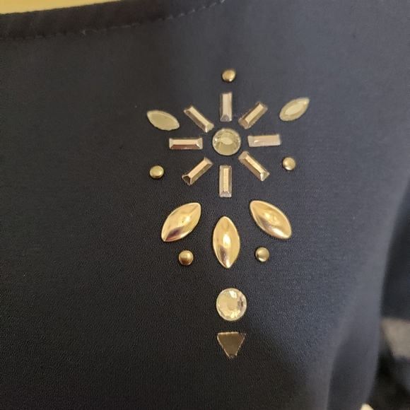 Women's Navy blouse - Picture 3 of 4